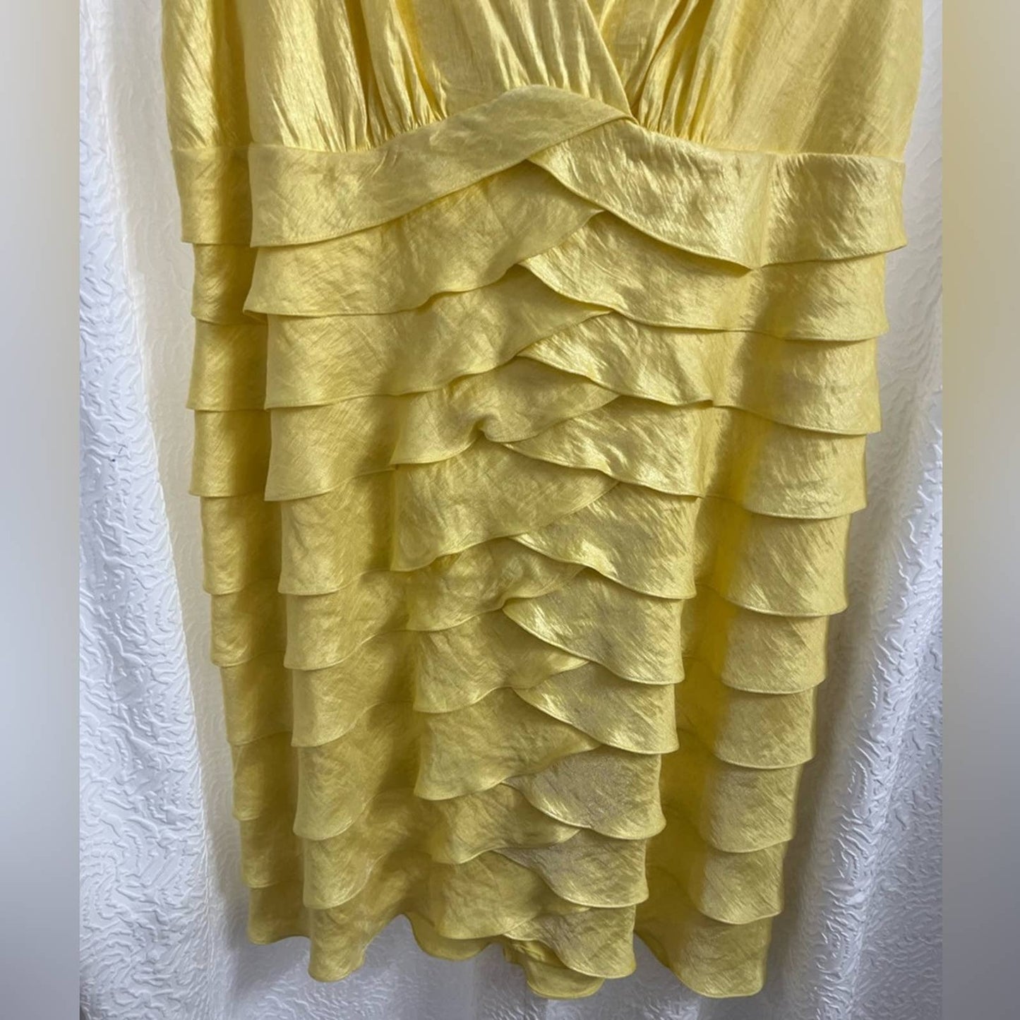 London Times Yellow Layered Sleeveless Dress 24