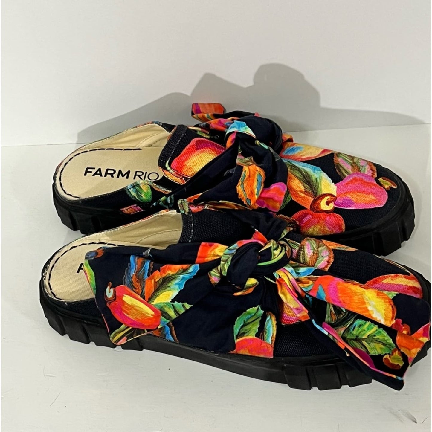 New FARM RIO Cashew Platform Mule Multicolor Sneakers 10