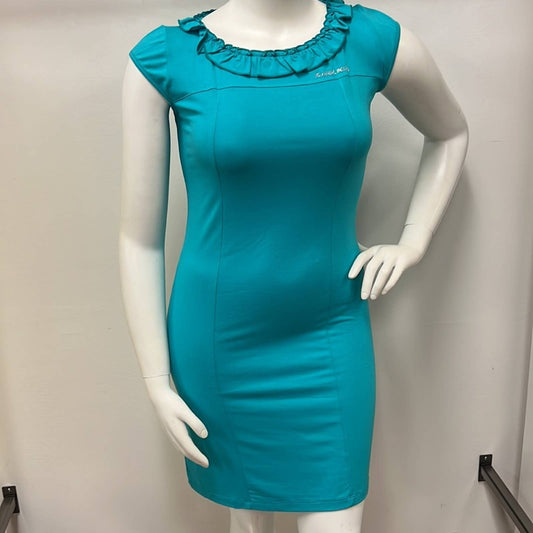 Blugirl Folies Turquoise Designer Dress 12 •Authentic