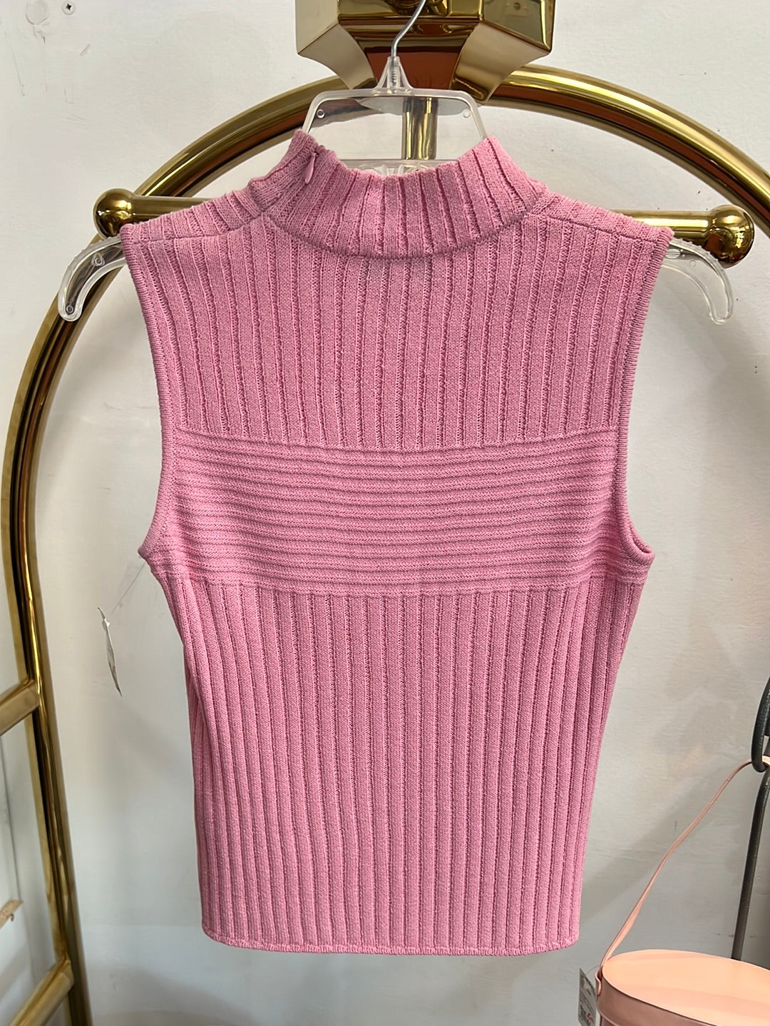 St John Sports Pink Sleeveless Knit Top Small