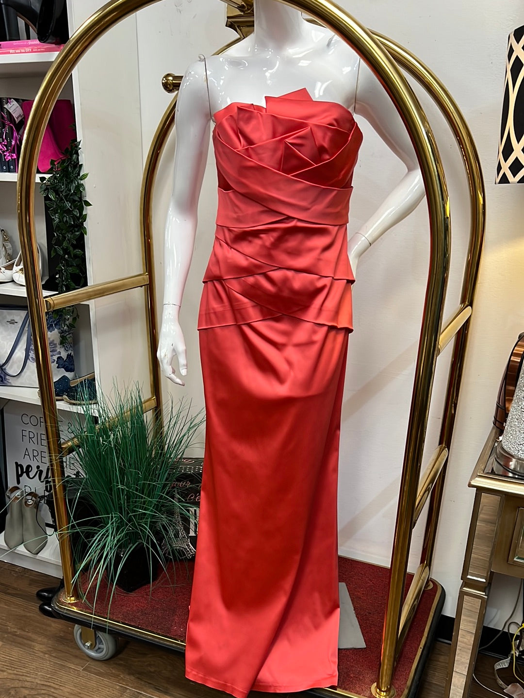 PHEOBE’s Couture Coral Strapless Gown •6