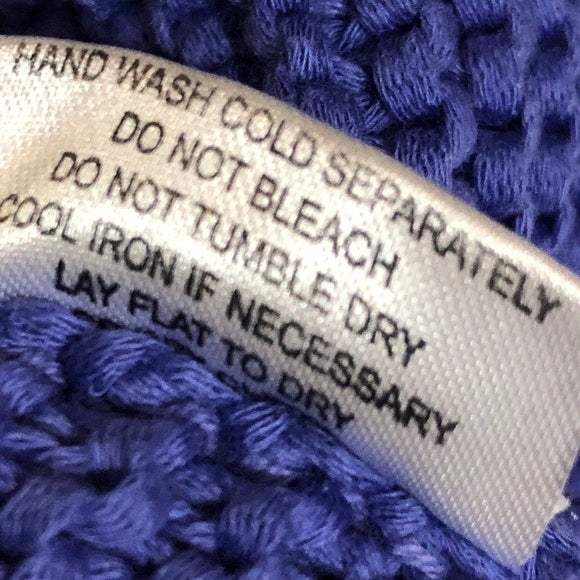 Purple Ling Sleeve Knit Crop Sweater M