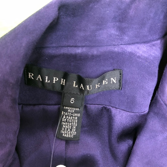 RALPH LAUREN Purple Lamb Suede Blazer 6