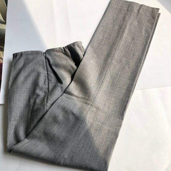 RALPH LAUREN BLACK LABEL Long Gray Wool Slacks