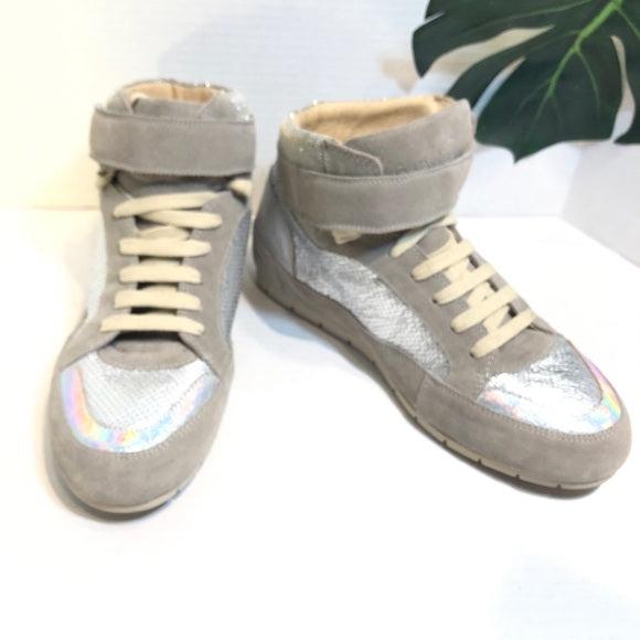 MANAS SURTEFIL Cement & Silver Metallic Sneakers 9.5