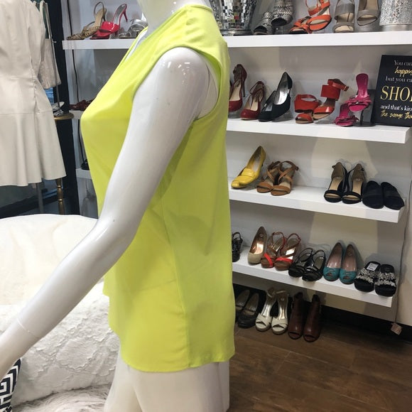 VINCE CAMUTO Neon Yellow Top XS